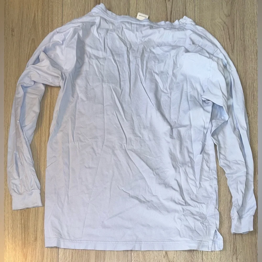 Victorias secret pink long sleeve shirt top blue - Picture 2 of 3